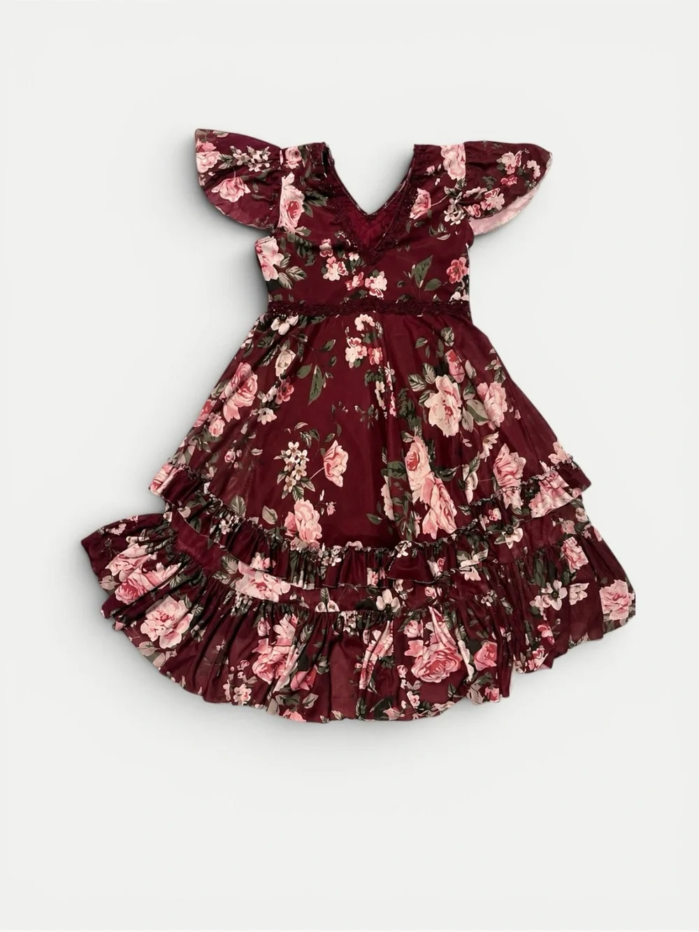 Revolution Dance “When You Dream” Floral Mesh Dress | Child SC Approx Girls 6X–7